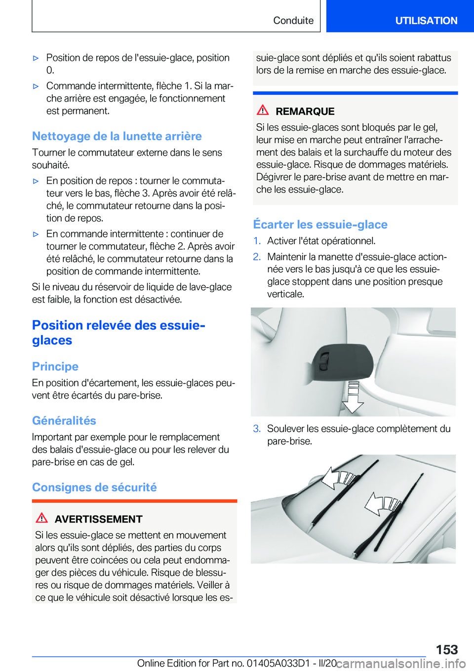 BMW X5 M 2020  Notices Demploi (in French) 'x�P�o�s�i�t�i�o�n��d�e��r�e�p�o�s��d�e��l�'�e�s�s�u�i�e�-�g�l�a�c�e�,��p�o�s�i�t�i�o�n�0�.'x�C�o�m�m�a�n�d�e��i�n�t�e�r�m�i�t�t�e�n�t�e�,��f�l�è�c�h�e��1�.��S�i��l�a��m�a�rj
