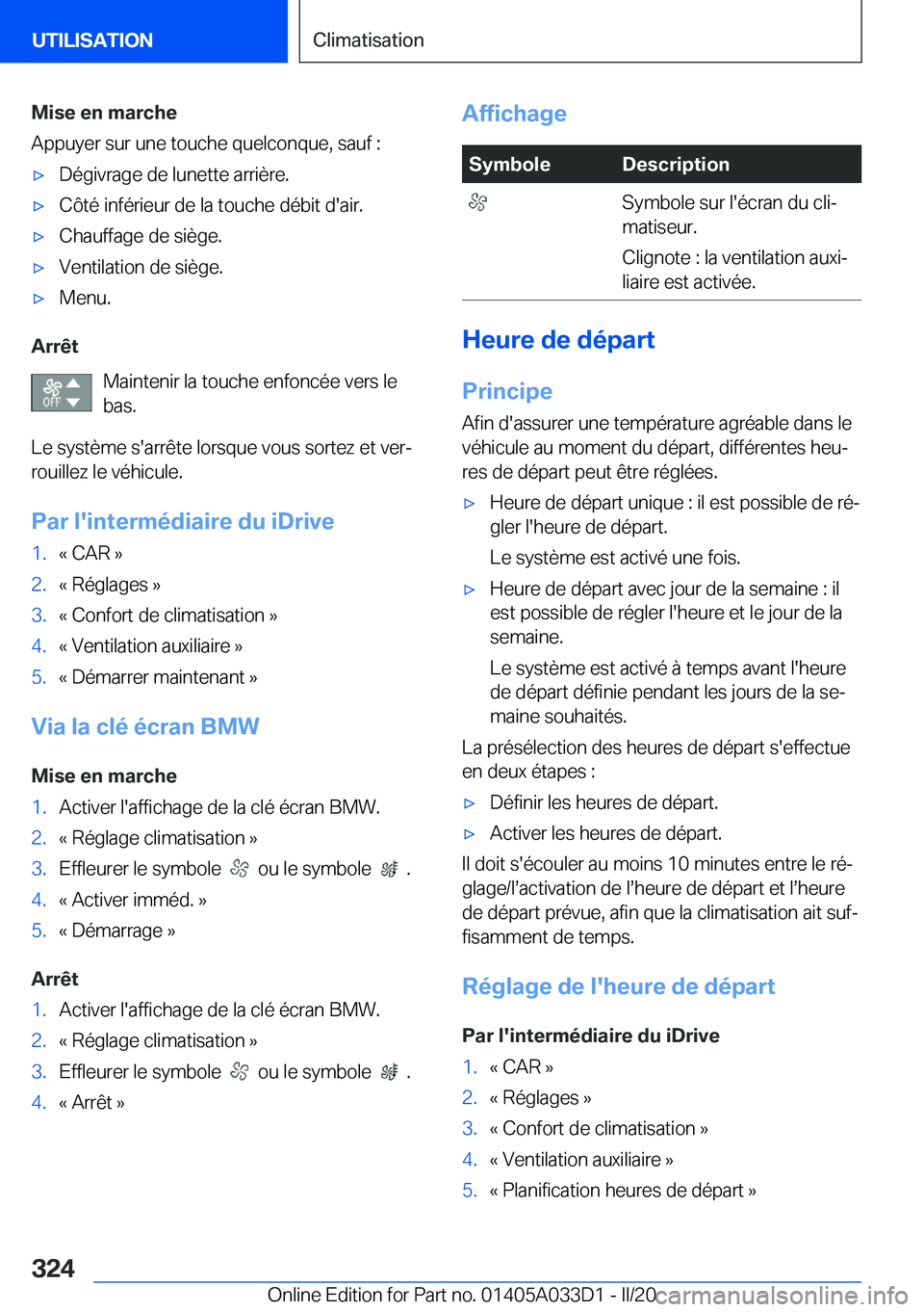 BMW X5 M 2020  Notices Demploi (in French) �M�i�s�e��e�n��m�a�r�c�h�e
�A�p�p�u�y�e�r��s�u�r��u�n�e��t�o�u�c�h�e��q�u�e�l�c�o�n�q�u�e�,��s�a�u�f��:'x�D�é�g�i�v�r�a�g�e��d�e��l�u�n�e�t�t�e��a�r�r�i�è�r�e�.'x�C�