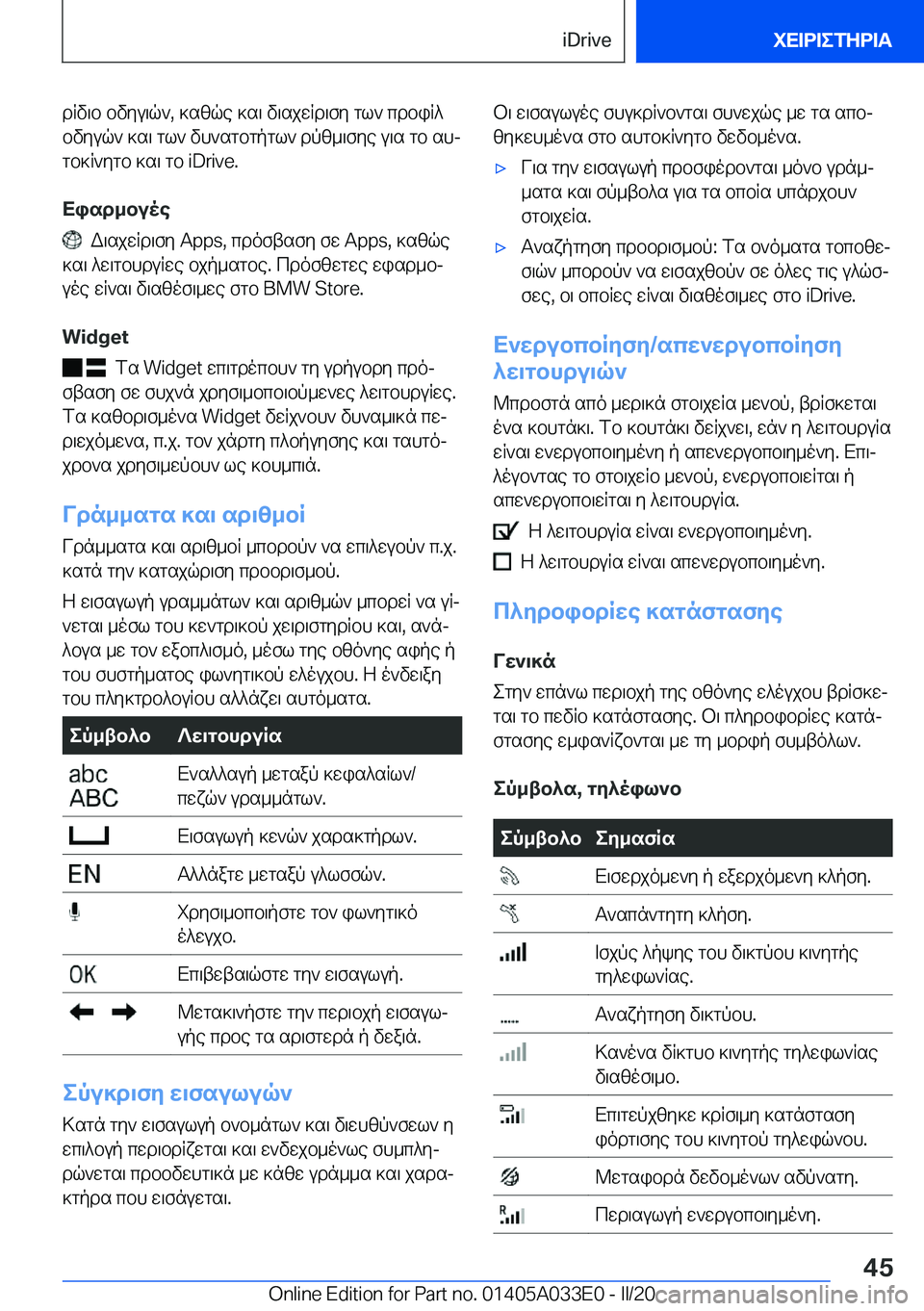 BMW X5 M 2020  ΟΔΗΓΌΣ ΧΡΉΣΗΣ (in Greek) dRv\b�bvyu\q`�,�]szqe�]s\�v\sjwRd\fy�gl`�cdbiR^
bvyuq`�]s\�gl`�vh`sgbgpgl`�dpz_\fye�u\s�gb�shj
gb]R`yg