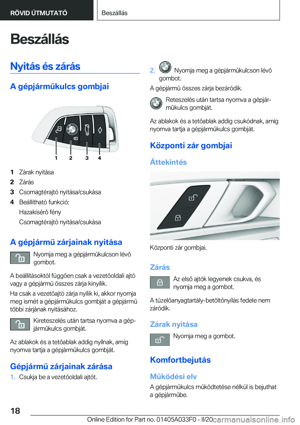 BMW X5 M 2020  Kezelési útmutató (in Hungarian) �B�e�s�z�