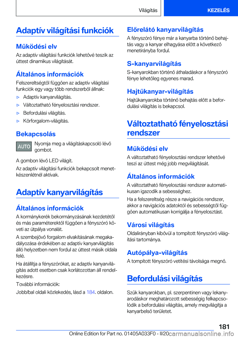 BMW X5 M 2020  Kezelési útmutató (in Hungarian) �A�d�a�p�t�