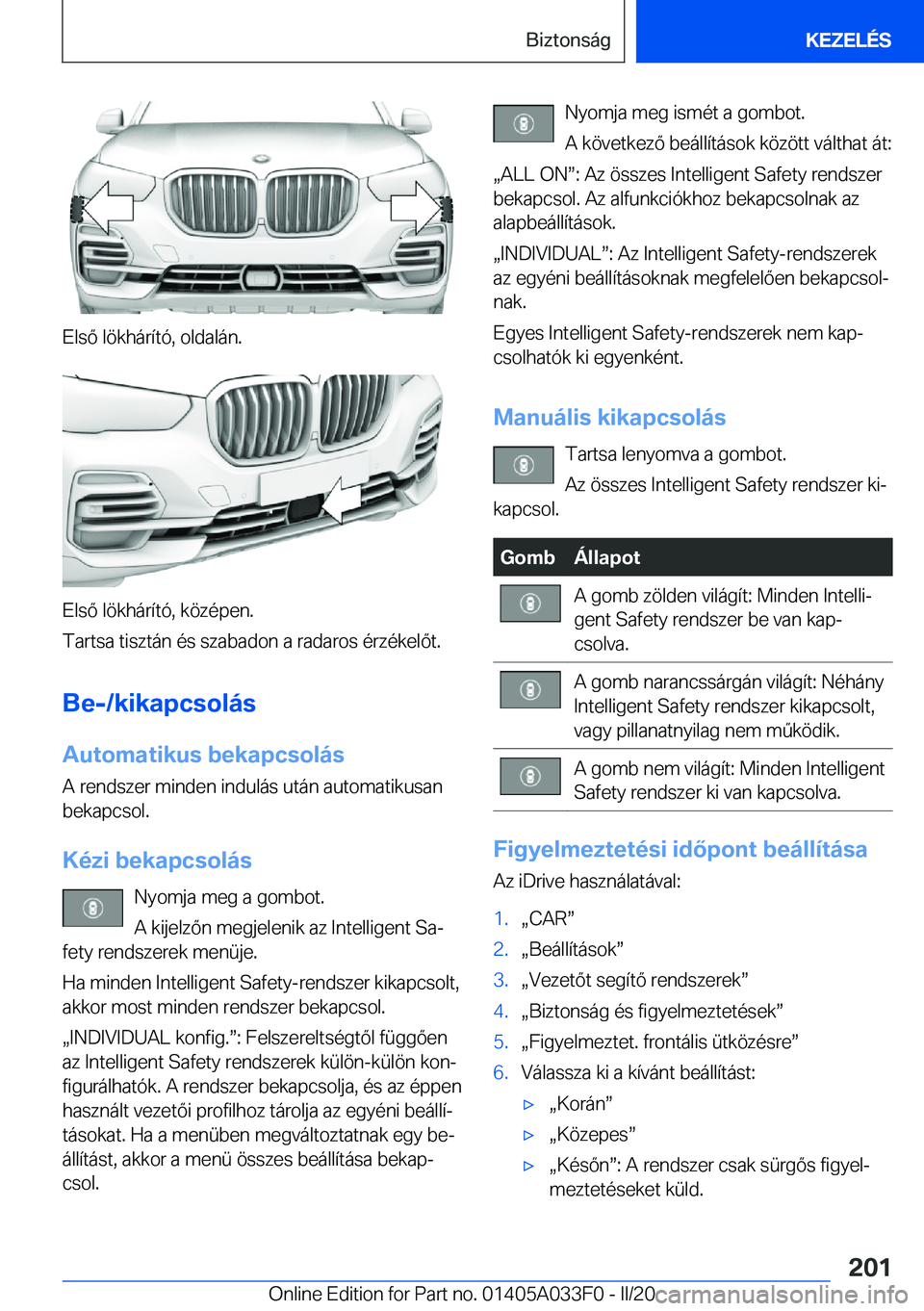 BMW X5 M 2020  Kezelési útmutató (in Hungarian) �E�l�s�