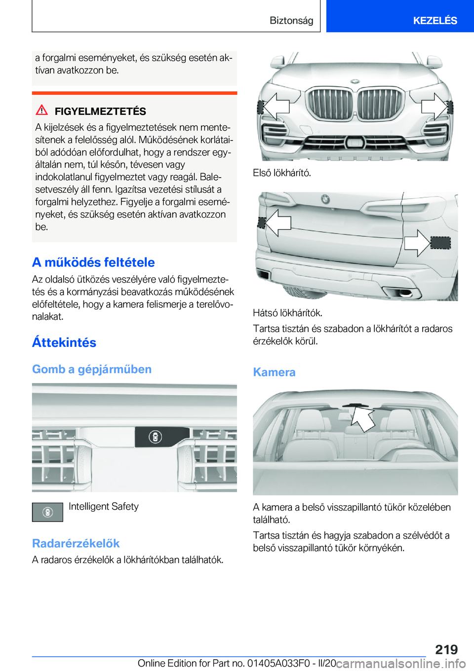 BMW X5 M 2020  Kezelési útmutató (in Hungarian) �a��f�o�r�g�a�l�m�i��e�s�e�m�
