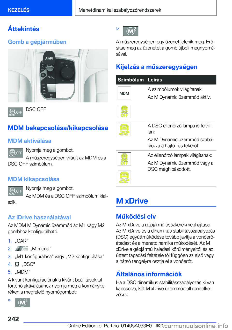 BMW X5 M 2020  Kezelési útmutató (in Hungarian) �