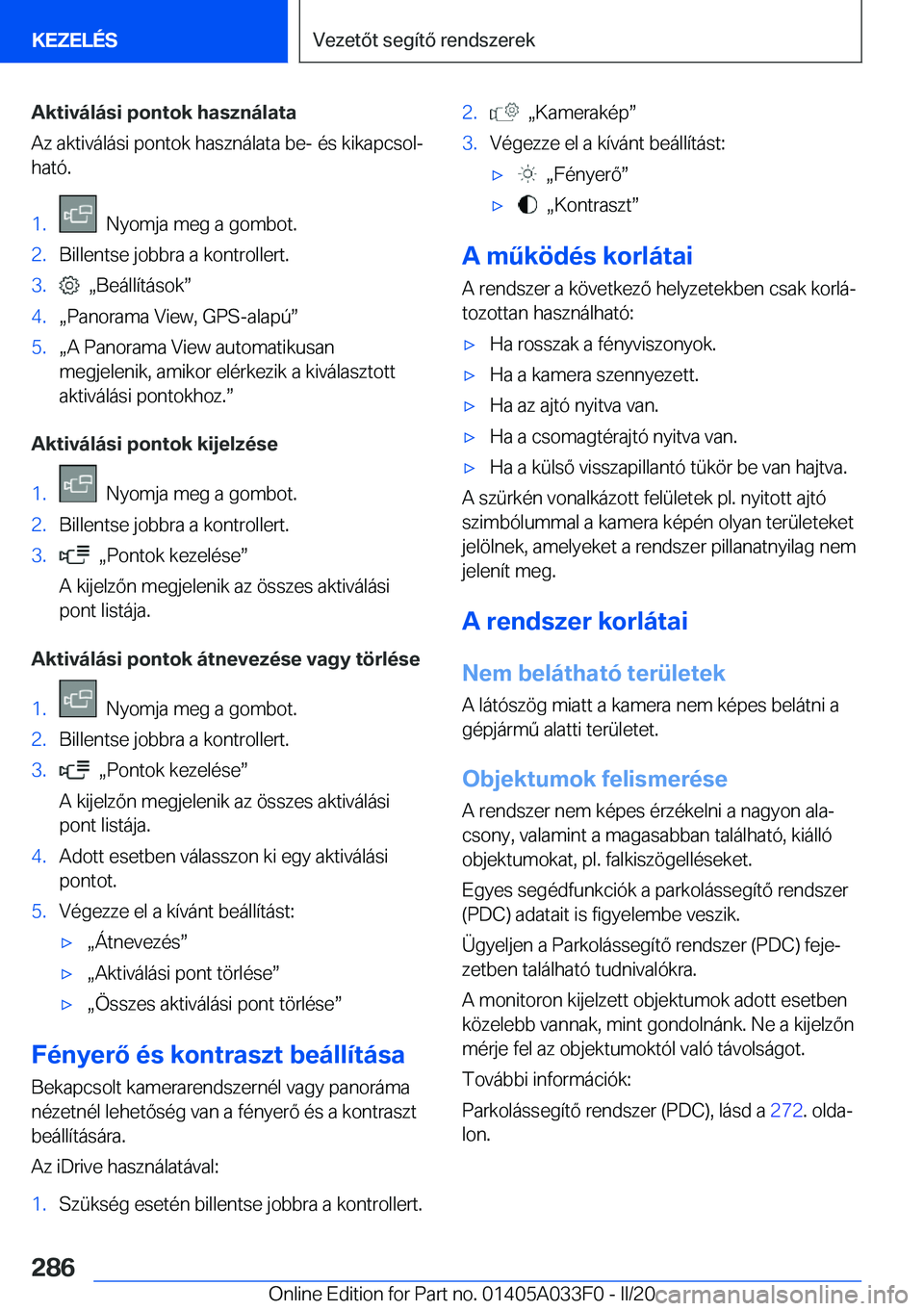BMW X5 M 2020  Kezelési útmutató (in Hungarian) �A�k�t�i�v�