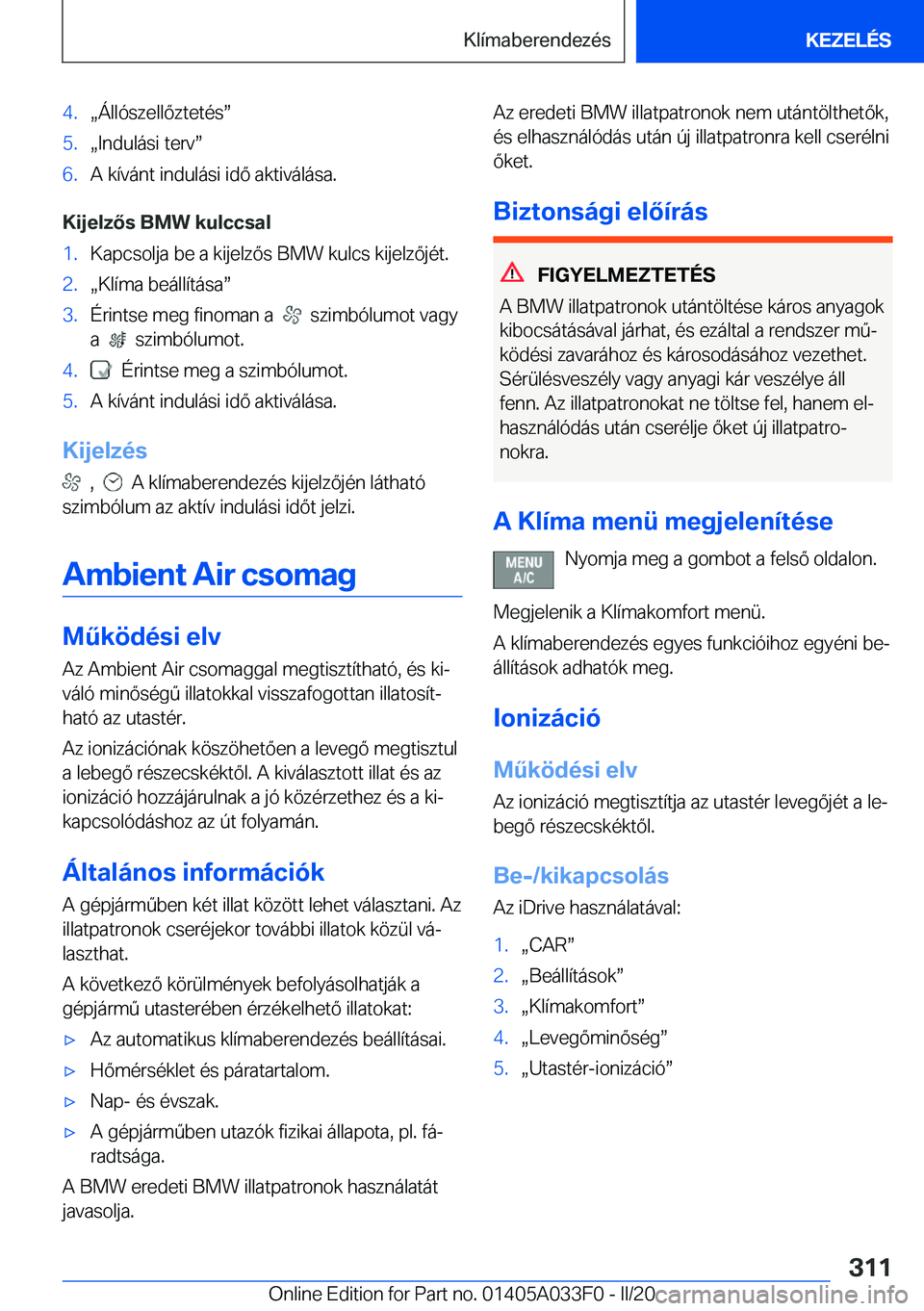 BMW X5 M 2020  Kezelési útmutató (in Hungarian) �4�.x�