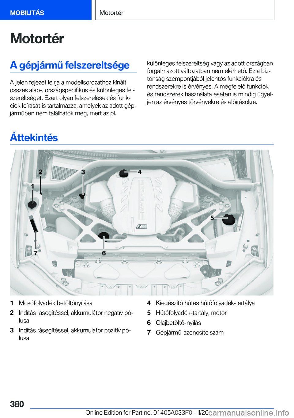BMW X5 M 2020  Kezelési útmutató (in Hungarian) �M�o�t�o�r�t�
