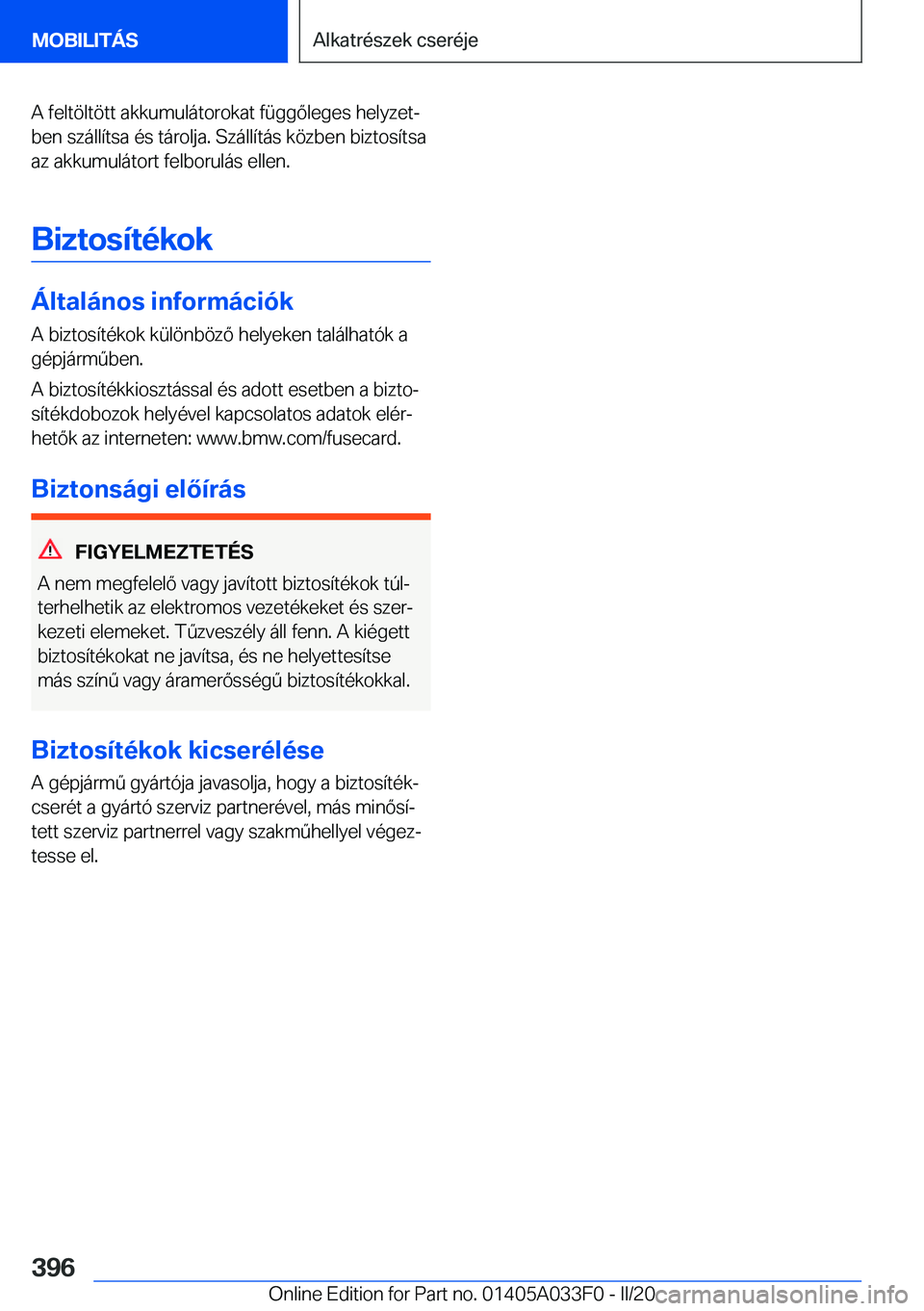 BMW X5 M 2020  Kezelési útmutató (in Hungarian) �A��f�e�l�t�