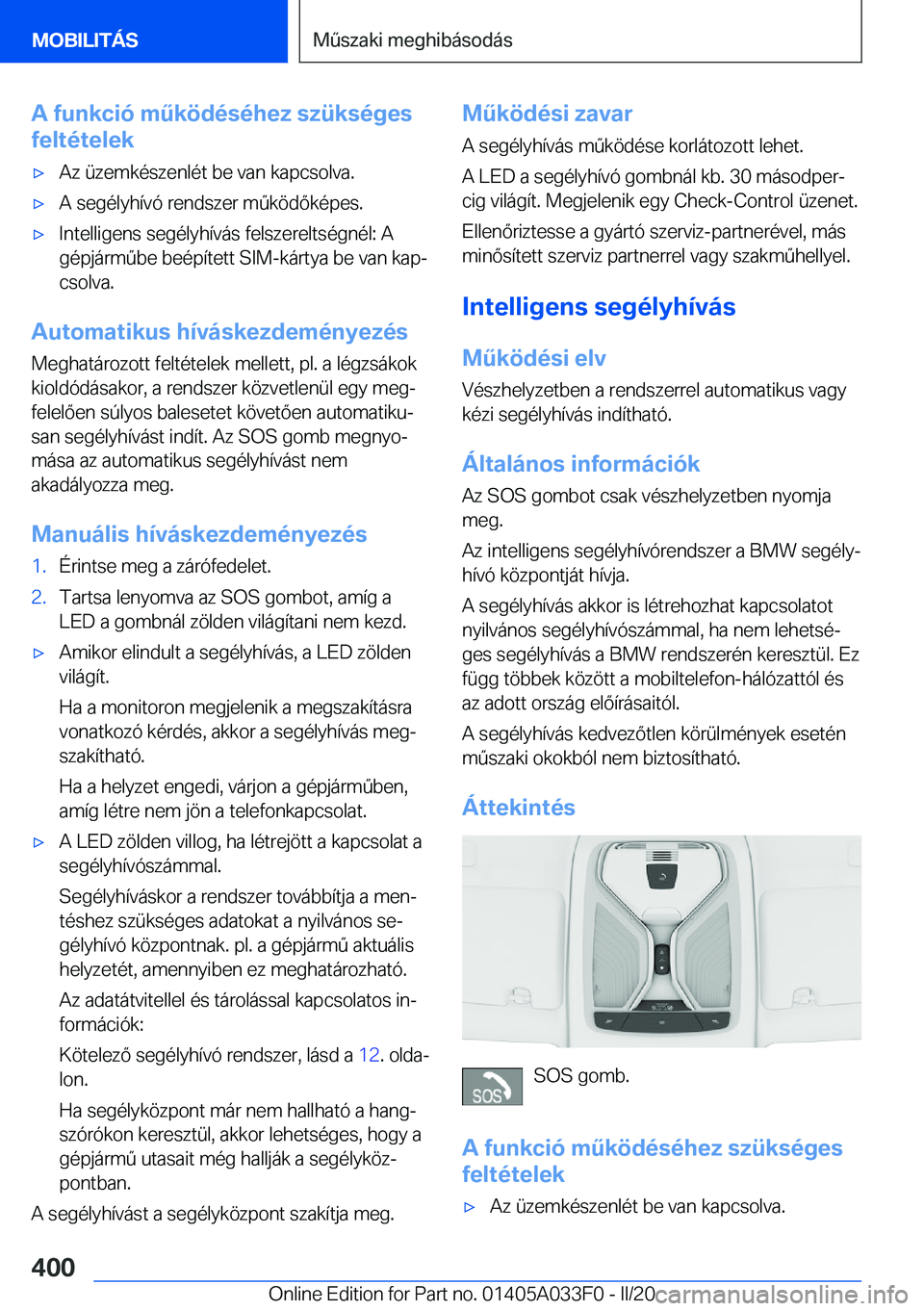 BMW X5 M 2020  Kezelési útmutató (in Hungarian) �A��f�u�n�k�c�i�