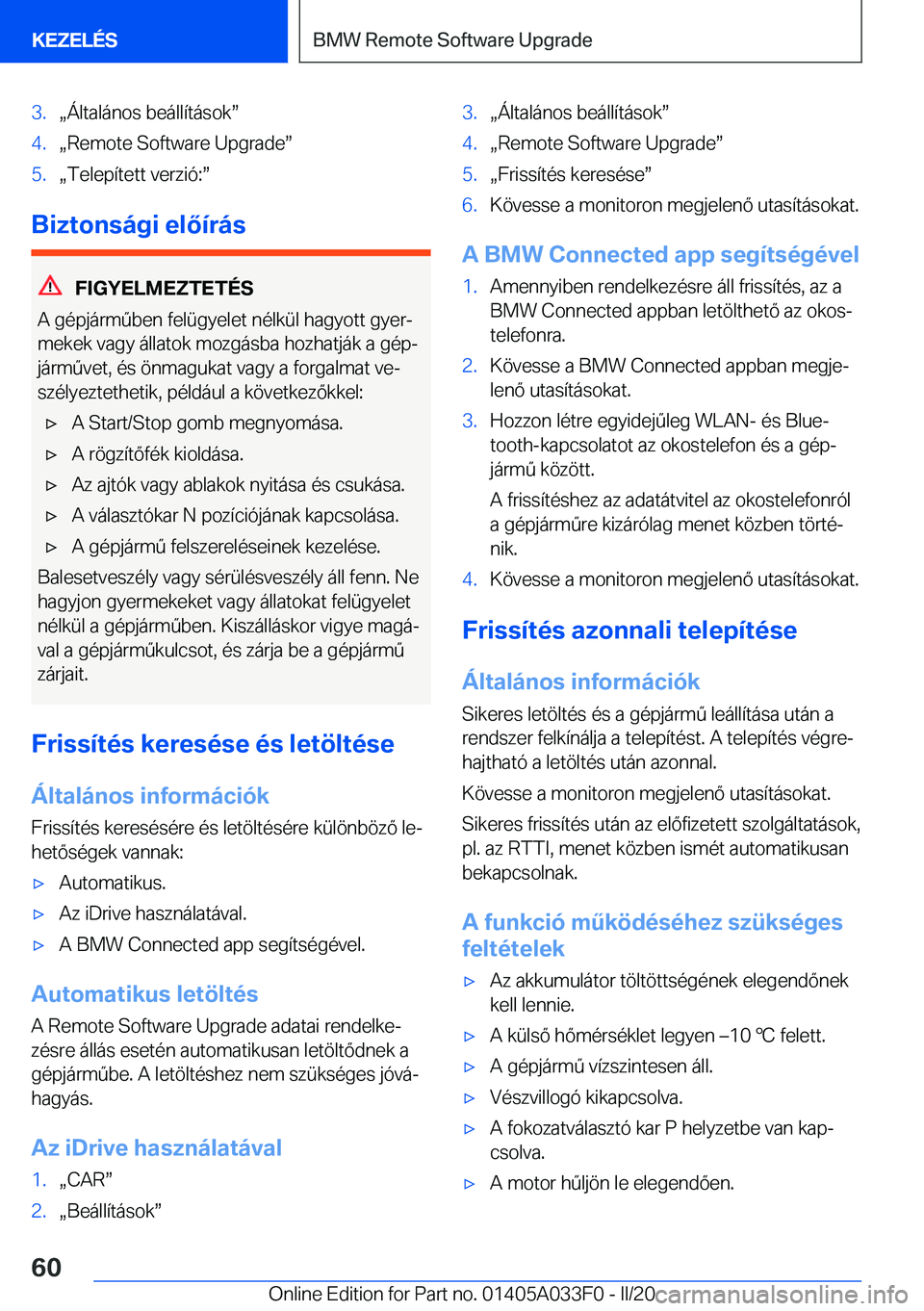 BMW X5 M 2020  Kezelési útmutató (in Hungarian) �3�.x�