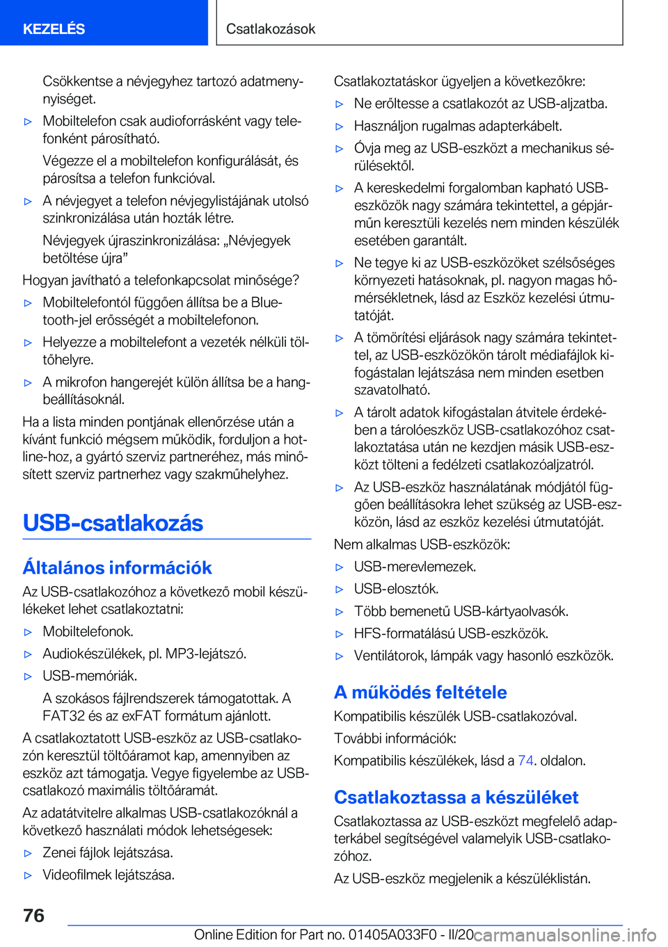 BMW X5 M 2020  Kezelési útmutató (in Hungarian) �C�s�