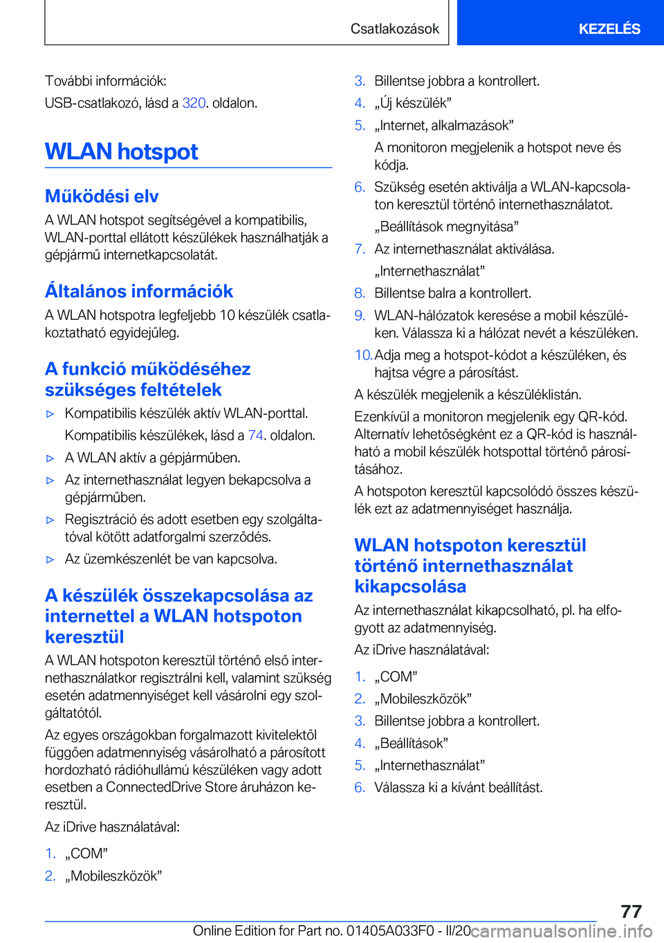 BMW X5 M 2020  Kezelési útmutató (in Hungarian) �T�o�v�