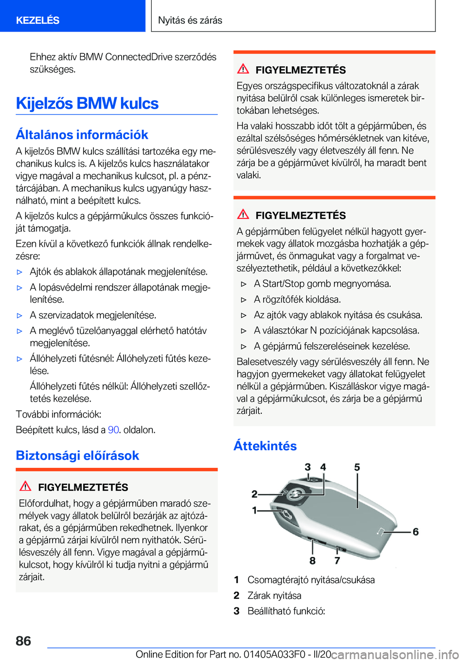 BMW X5 M 2020  Kezelési útmutató (in Hungarian) �E�h�h�e�z��a�k�t�
