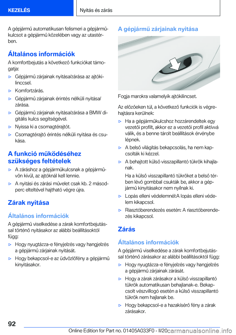 BMW X5 M 2020  Kezelési útmutató (in Hungarian) �A��g�