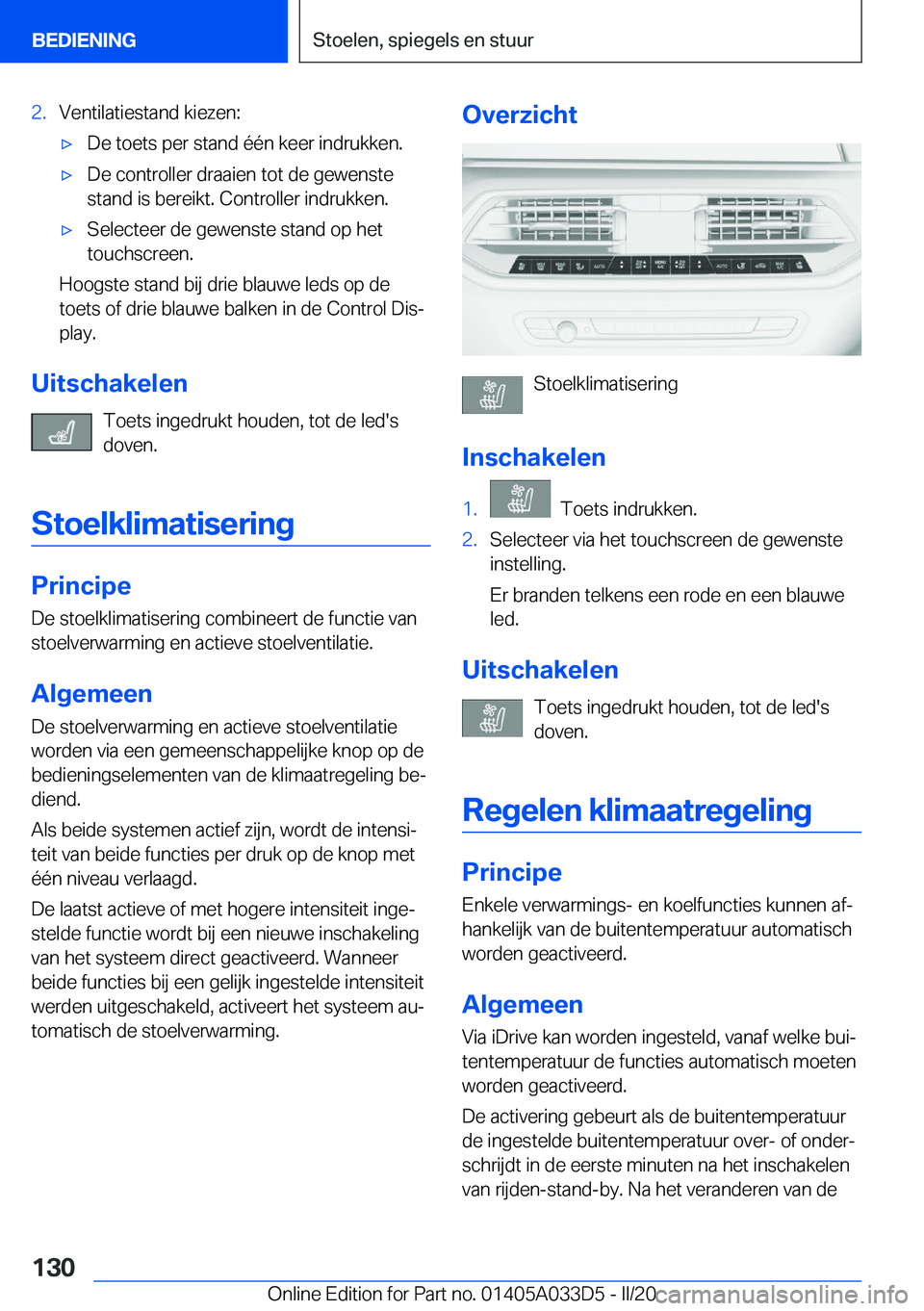 BMW X5 M 2020  Instructieboekjes (in Dutch) �2�.�V�e�n�t�i�l�a�t�i�e�s�t�a�n�d��k�i�e�z�e�n�:'x�D�e��t�o�e�t�s��p�e�r��s�t�a�n�d��