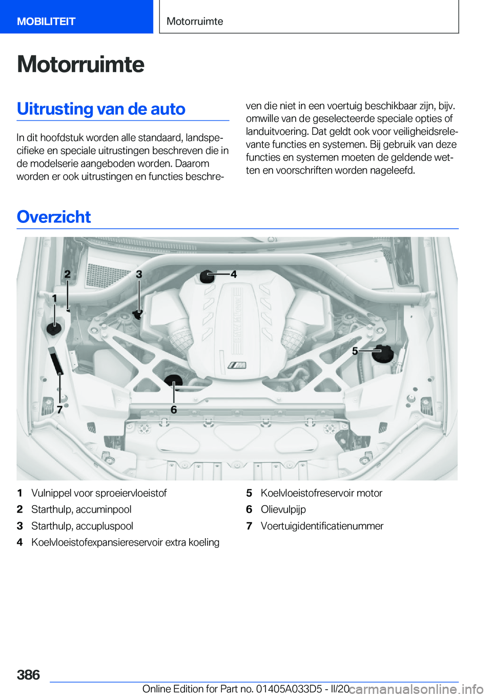 BMW X5 M 2020  Instructieboekjes (in Dutch) �M�o�t�o�r�r�u�i�m�t�e�U�i�t�r�u�s�t�i�n�g��v�a�n��d�e��a�u�t�o
�I�n��d�i�t��h�o�o�f�d�s�t�u�k��w�o�r�d�e�n��a�l�l�e��s�t�a�n�d�a�a�r�d�,��l�a�n�d�s�p�ej�c�i�f�i�e�k�e��e�n��s�p�e�c�i�a�l�