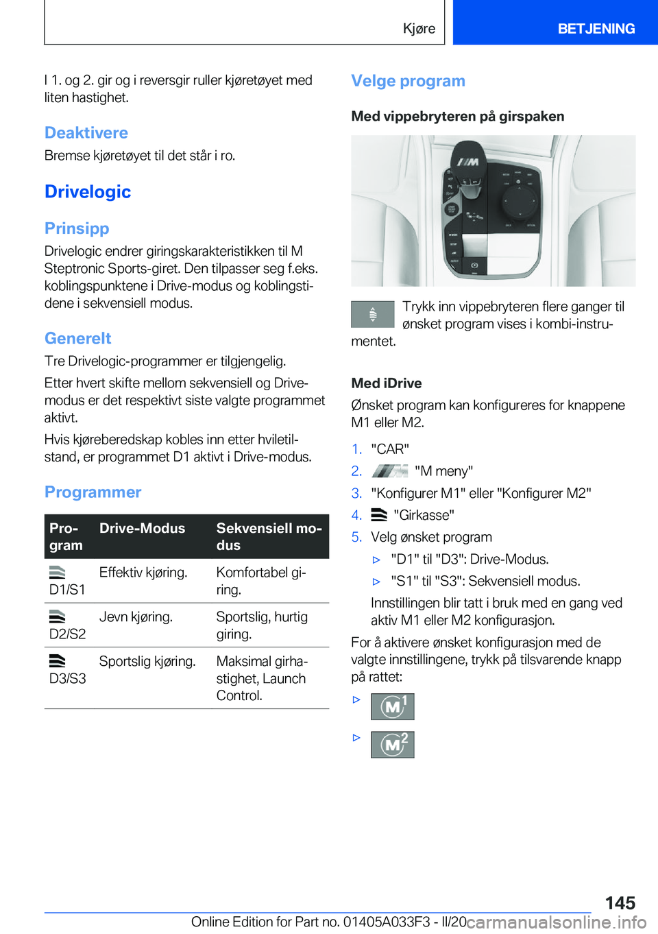 BMW X5 M 2020  InstruksjonsbØker (in Norwegian) �I��1�.��o�g��2�.��g�i�r��o�g��i��r�e�v�e�r�s�g�i�r��r�u�l�l�e�r��k�j�