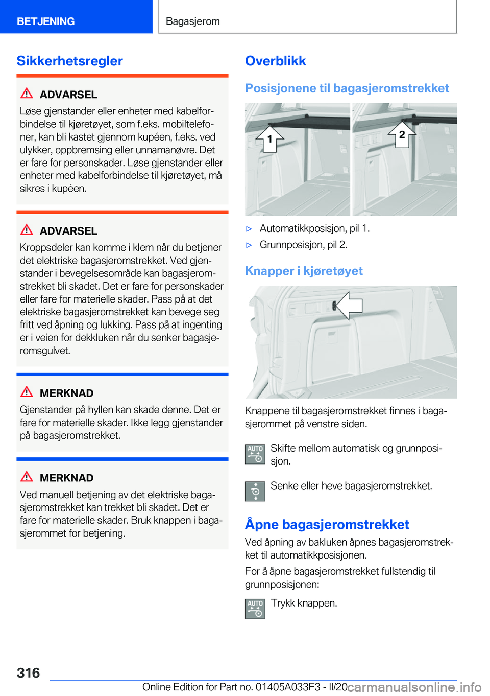 BMW X5 M 2020  InstruksjonsbØker (in Norwegian) �S�i�k�k�e�r�h�e�t�s�r�e�g�l�e�r
�A�D�V�A�R�S�E�L
�L�