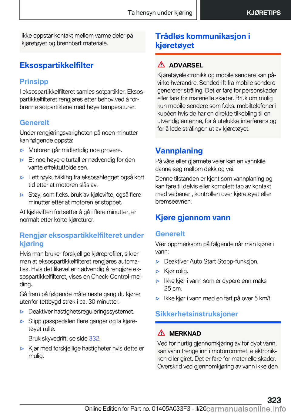 BMW X5 M 2020  InstruksjonsbØker (in Norwegian) �i�k�k�e��o�p�p�s�t�å�r��k�o�n�t�a�k�t��m�e�l�l�o�m��v�a�r�m�e��d�e�l�e�r��p�å
�k�j�
