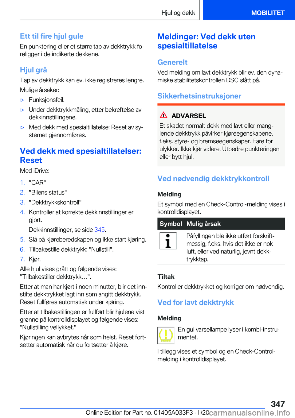 BMW X5 M 2020  InstruksjonsbØker (in Norwegian) �E�t�t��t�i�l��f�i�r�e��h�j�u�l��g�u�l�e�E�n��p�u�n�k�t�e�r�i�n�g��e�l�l�e�r��e�t��s�t�
