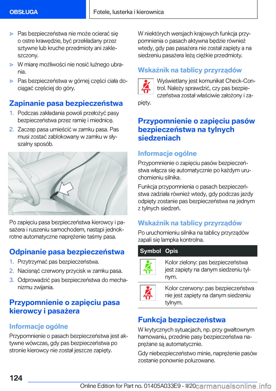 BMW X5 M 2020  Instrukcja obsługi (in Polish) 'x�P�a�s��b�e�z�p�i�e�c�z�e�ń�s�t�w�a��n�i�e��m�o9�e��o�c�i�e�r�a�