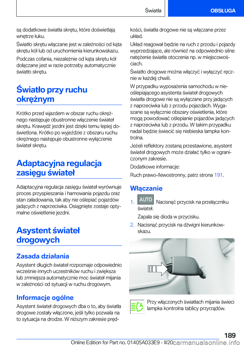 BMW X5 M 2020  Instrukcja obsługi (in Polish) �s�