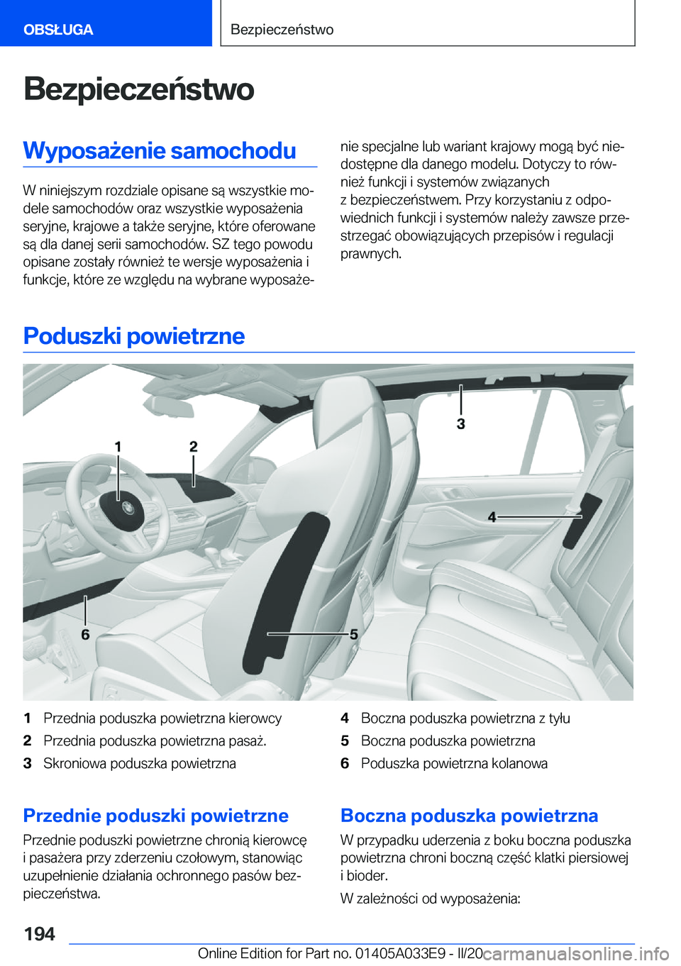BMW X5 M 2020  Instrukcja obsługi (in Polish) �B�e�z�p�i�e�c�z�e�