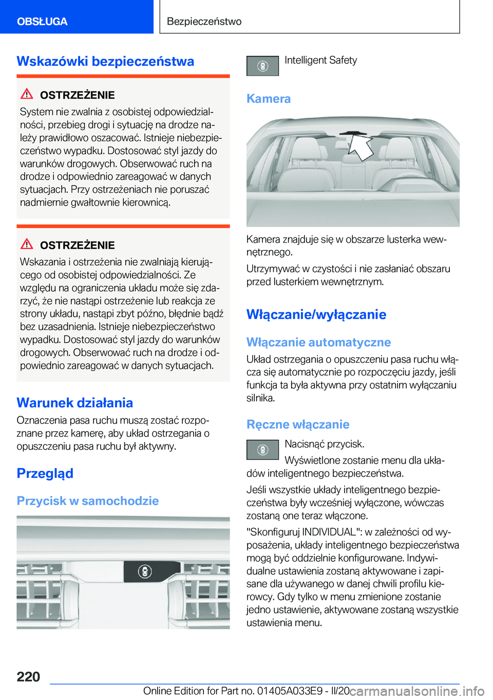BMW X5 M 2020  Instrukcja obsługi (in Polish) �W�s�k�a�z�