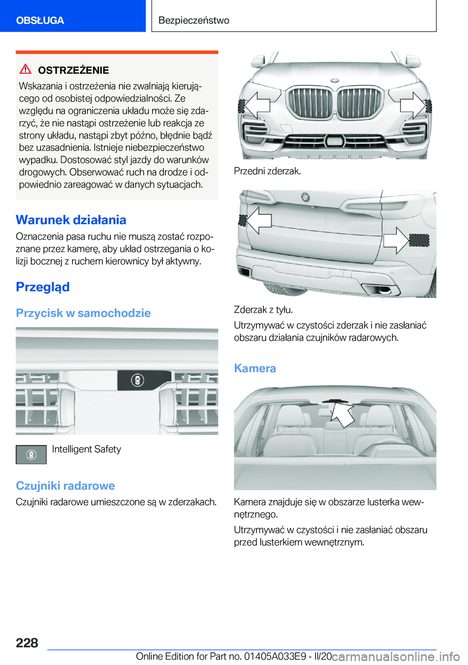 BMW X5 M 2020  Instrukcja obsługi (in Polish) �O�S�T�R�Z�E8�E�N�I�E
�W�s�k�a�z�a�n�i�a��i��o�s�t�r�z�e9�e�n�i�a��n�i�e��z�w�a�l�n�i�a�j�