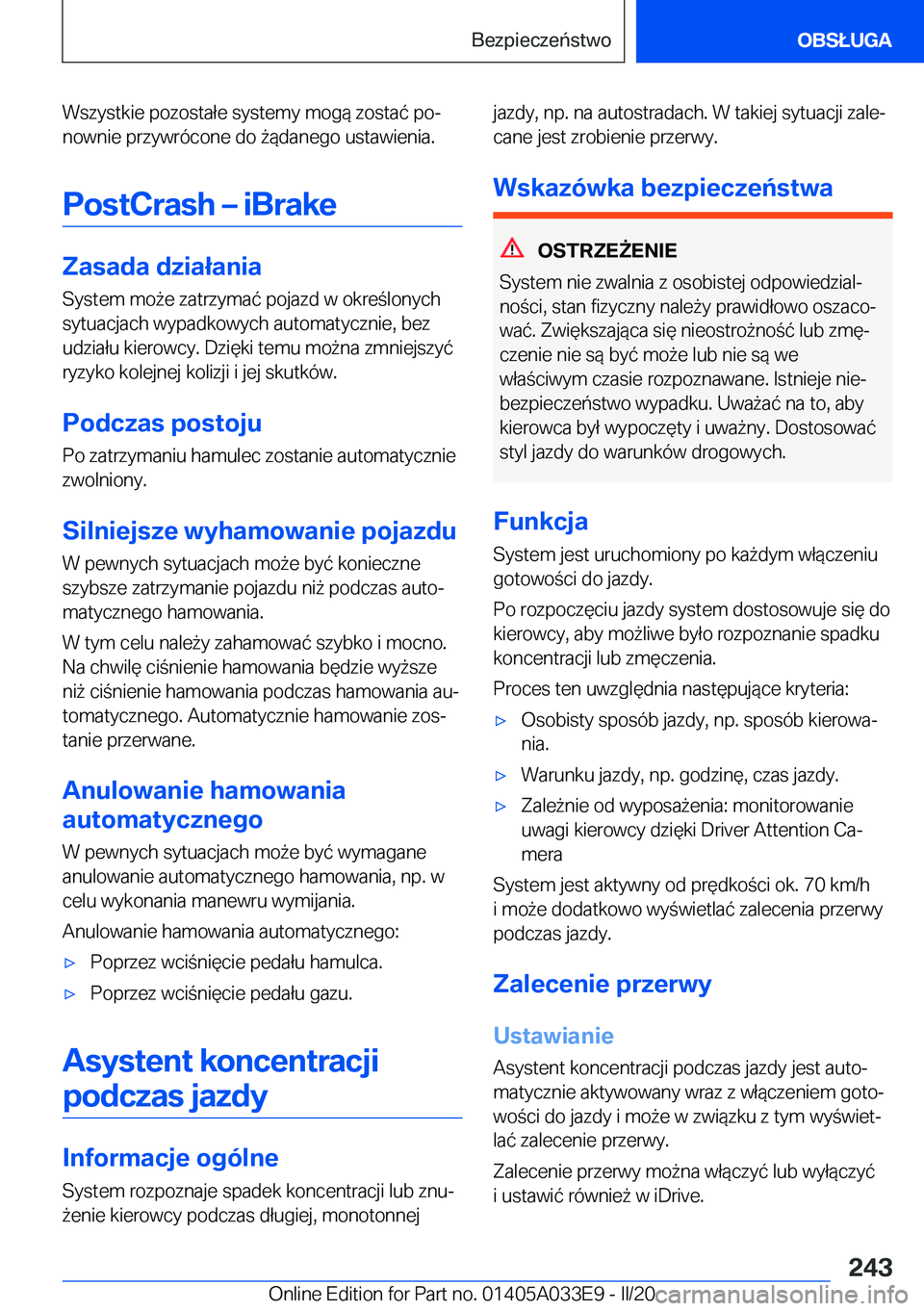 BMW X5 M 2020  Instrukcja obsługi (in Polish) �W�s�z�y�s�t�k�i�e��p�o�z�o�s�t�a�ł�e��s�y�s�t�e�m�y��m�o�g�