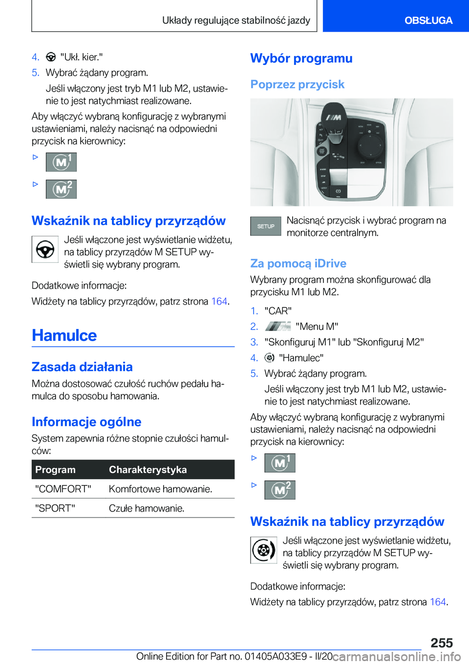 BMW X5 M 2020  Instrukcja obsługi (in Polish) �4�.����U�k�ł�.��k�i�e�r�.��5�.�W�y�b�r�a�
