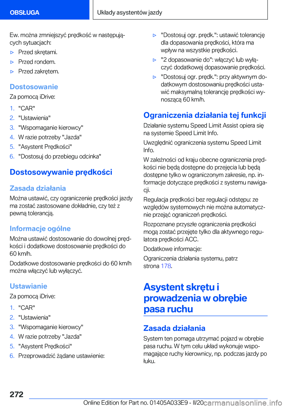 BMW X5 M 2020  Instrukcja obsługi (in Polish) �E�w�.��m�o9�n�a��z�m�n�i�e�j�s�z�y�