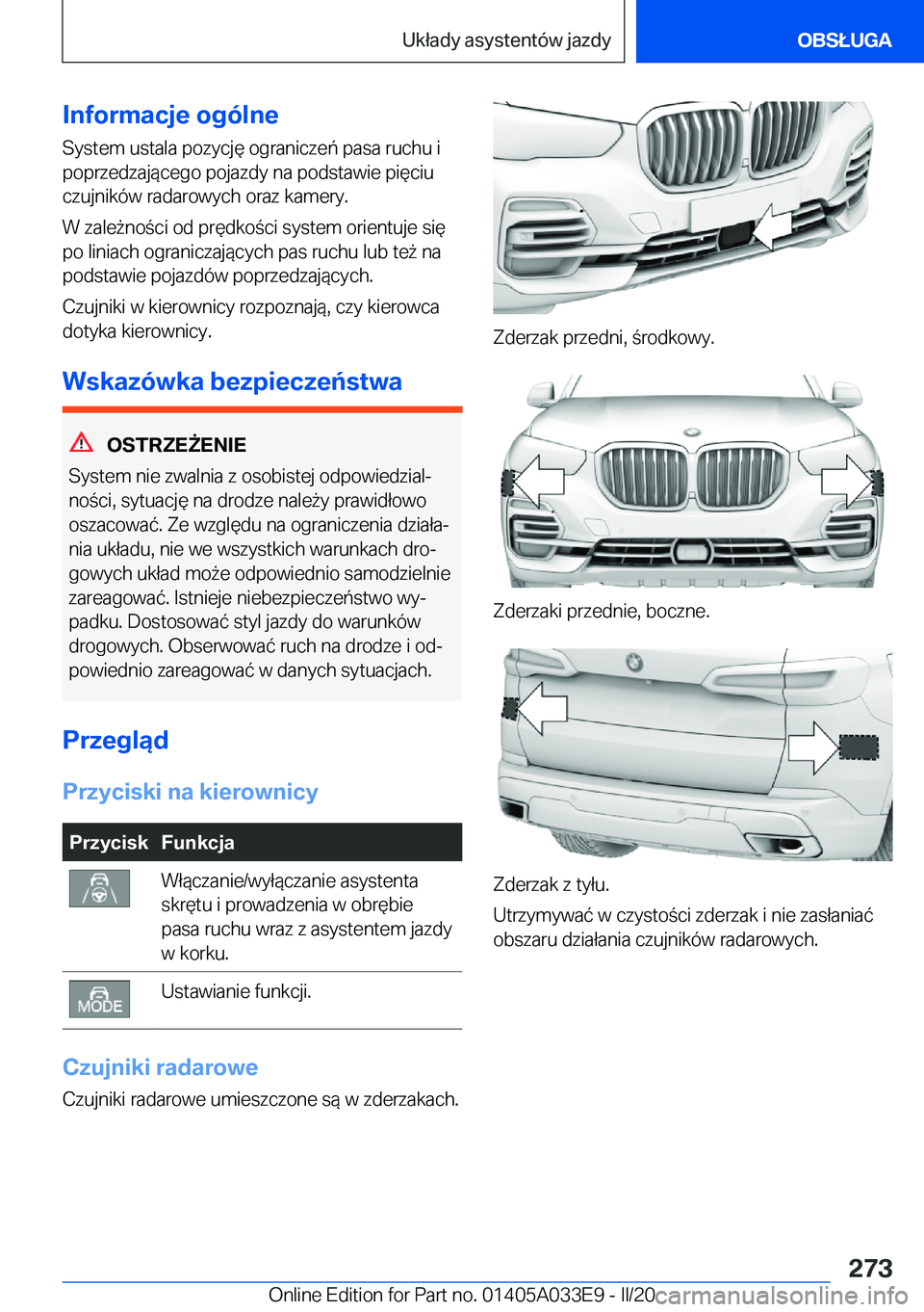 BMW X5 M 2020  Instrukcja obsługi (in Polish) �I�n�f�o�r�m�a�c�j�e��o�g�
