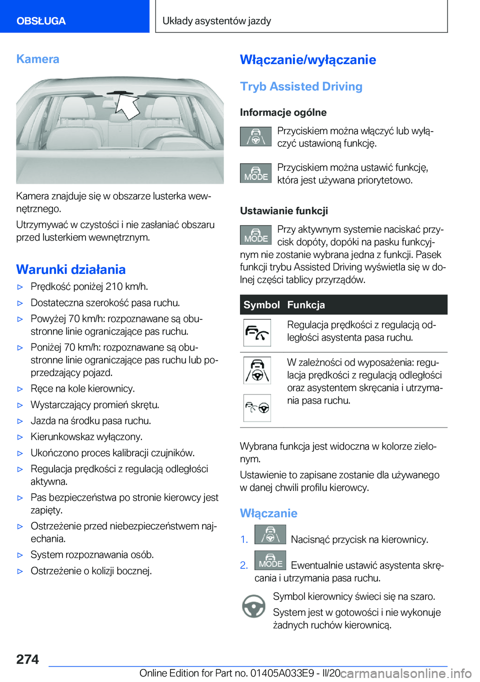 BMW X5 M 2020  Instrukcja obsługi (in Polish) �K�a�m�e�r�a
�K�a�m�e�r�a��z�n�a�j�d�u�j�e��s�i�