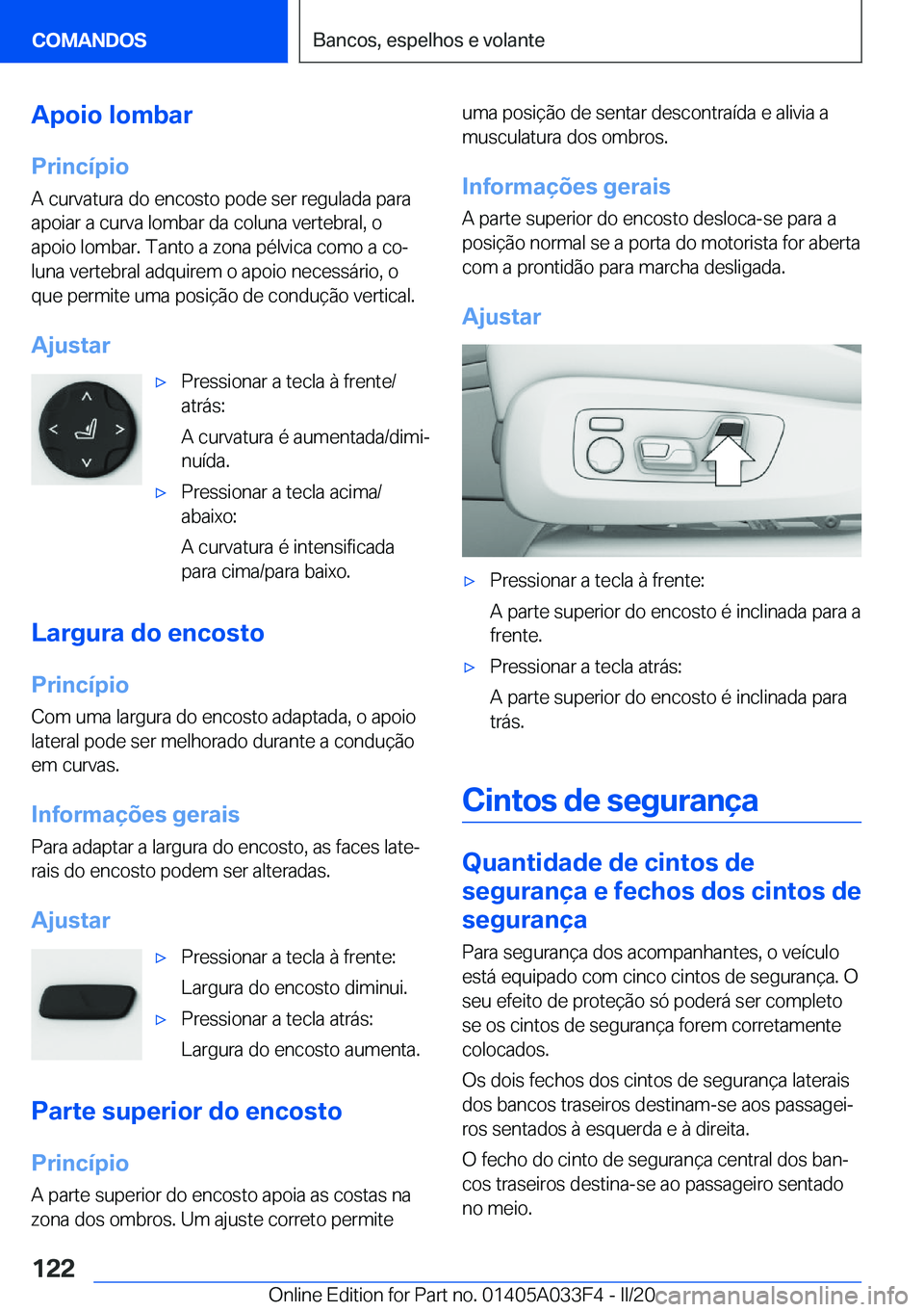 BMW X5 M 2020  Manual do condutor (in Portuguese) �A�p�o�i�o��l�o�m�b�a�r�P�r�i�n�c�