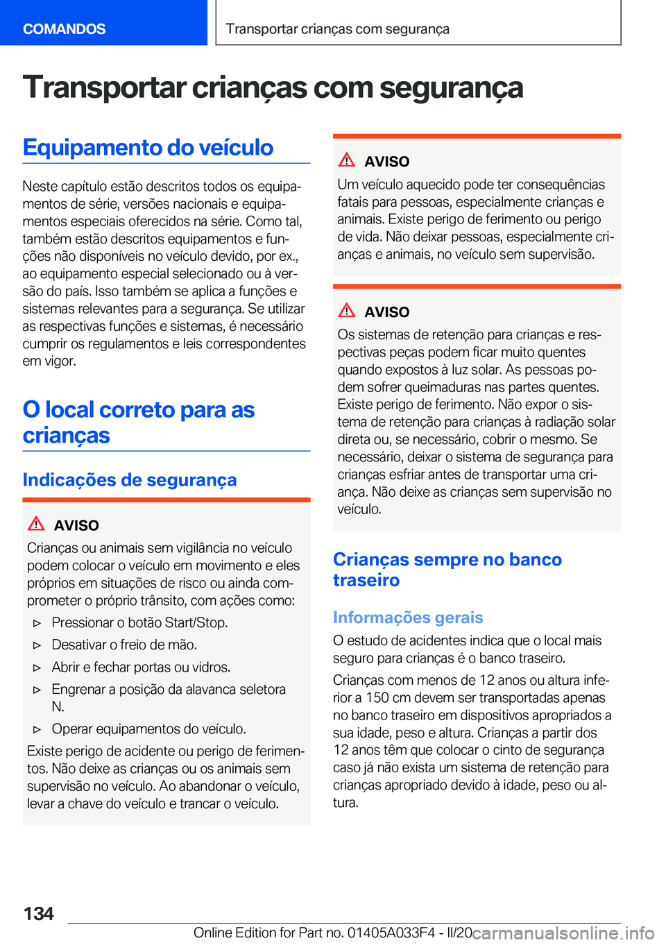 BMW X5 M 2020  Manual do condutor (in Portuguese) �T�r�a�n�s�p�o�r�t�a�r��c�r�i�a�n�