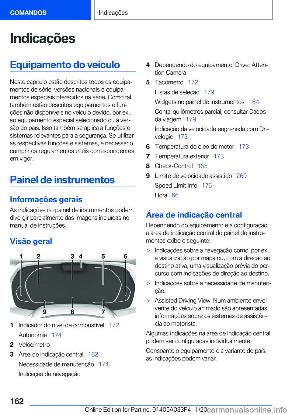 BMW X5 M 2020  Manual do condutor (in Portuguese) �I�n�d�i�c�a�