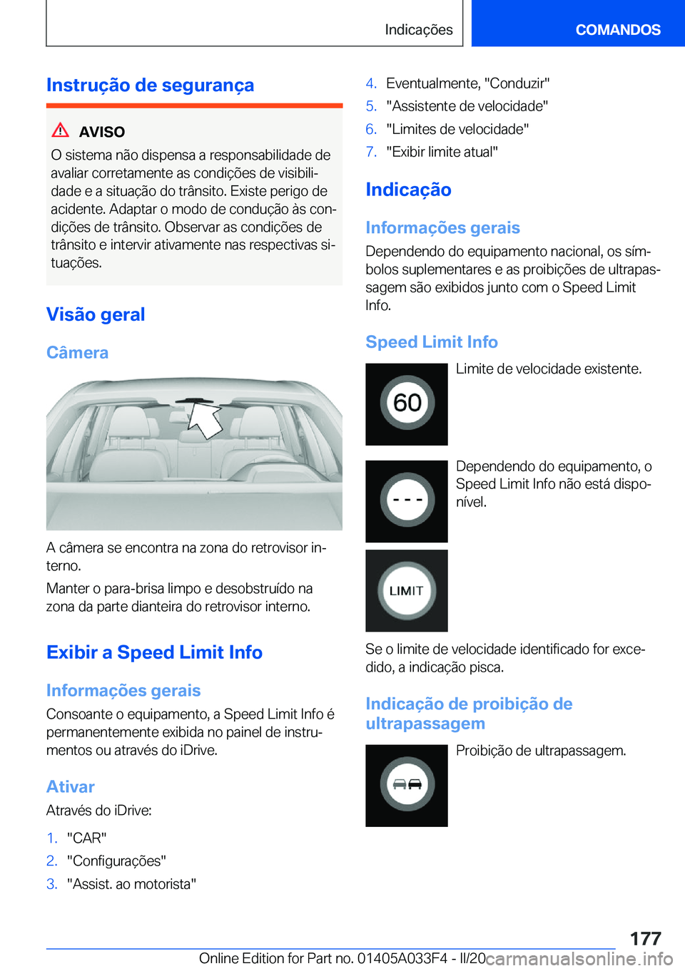 BMW X5 M 2020  Manual do condutor (in Portuguese) �I�n�s�t�r�u�