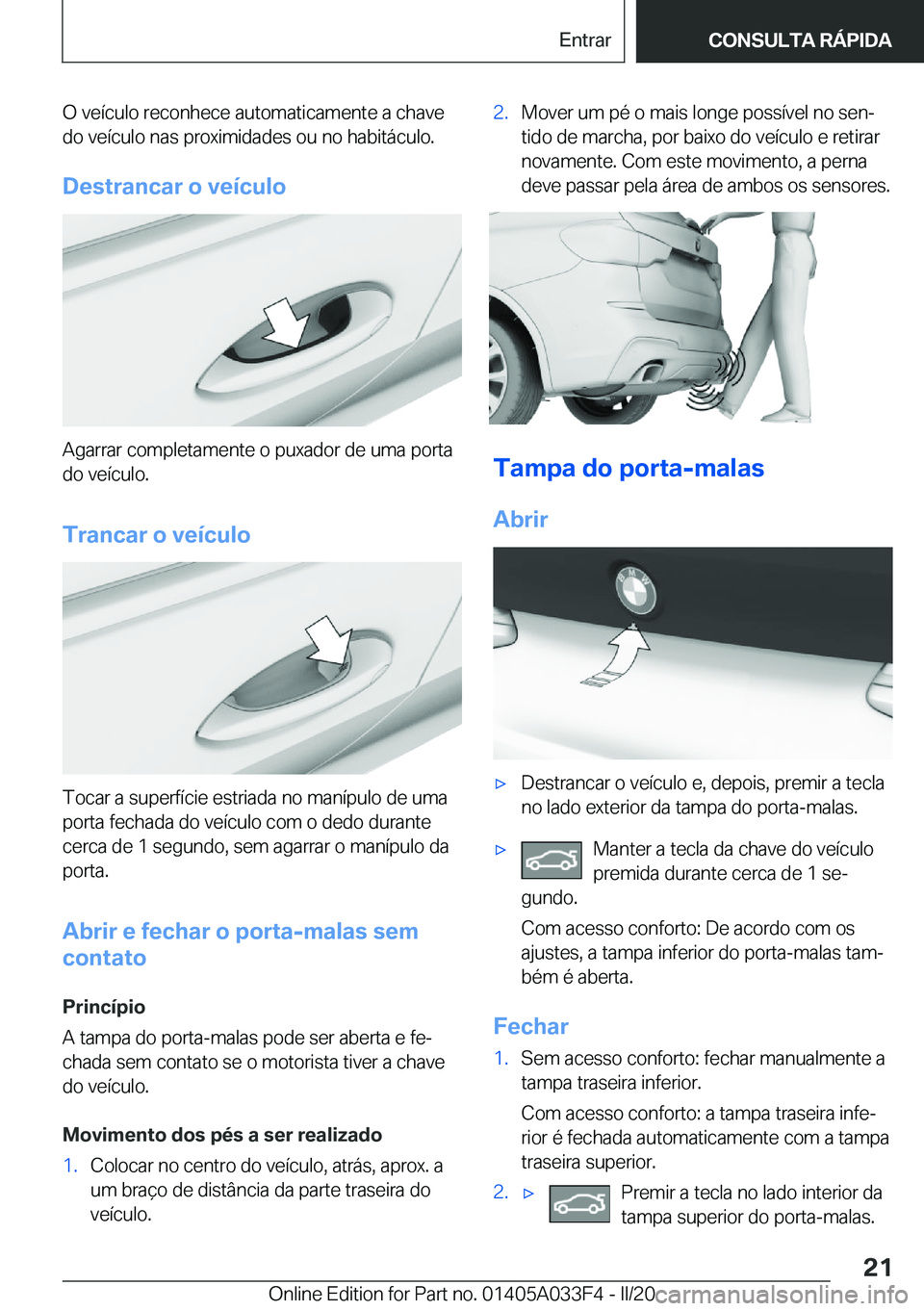 BMW X5 M 2020  Manual do condutor (in Portuguese) �O��v�e�
