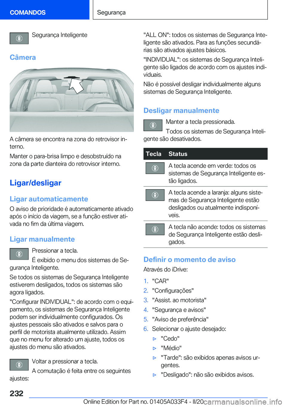 BMW X5 M 2020  Manual do condutor (in Portuguese) �S�e�g�u�r�a�n�