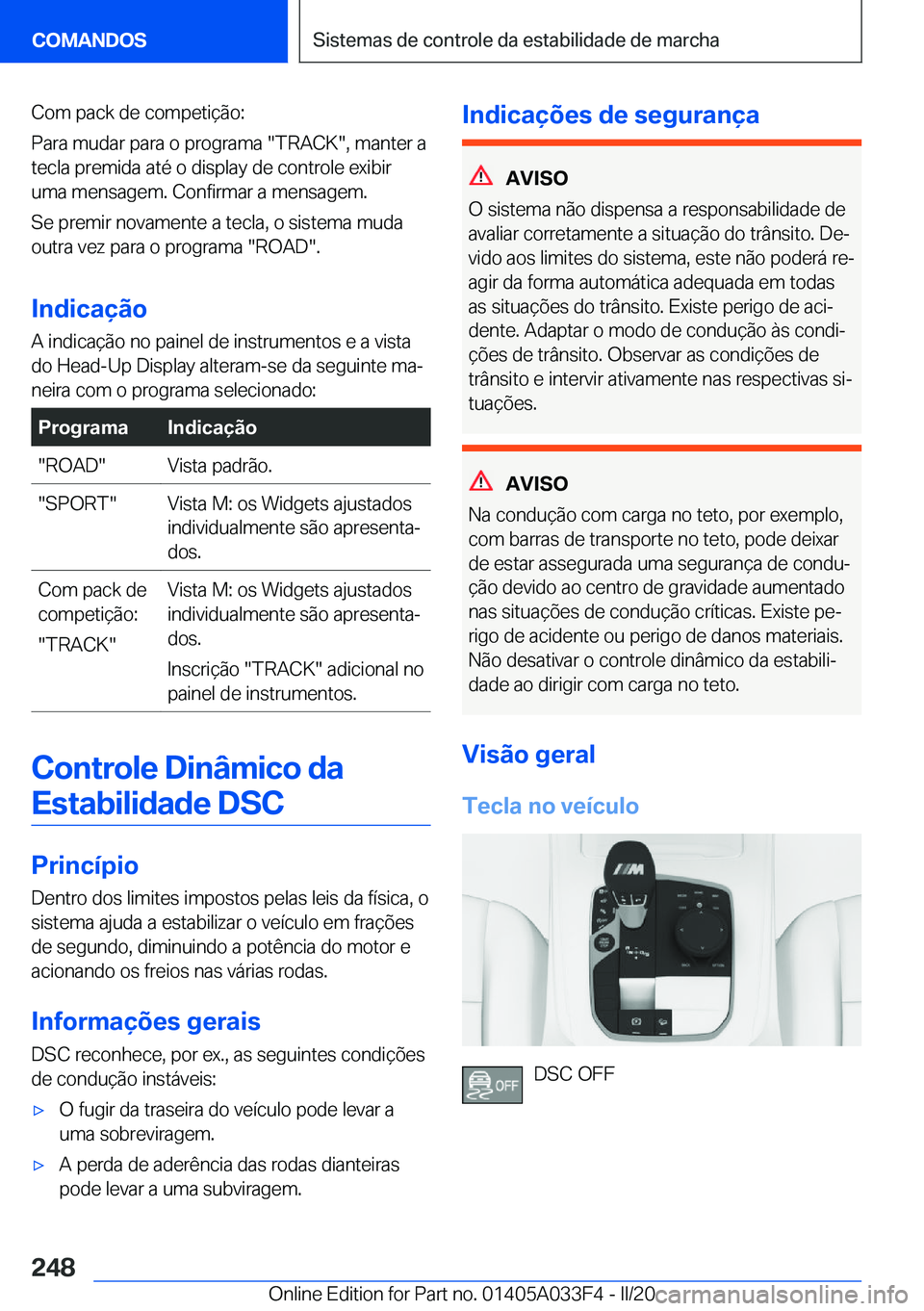 BMW X5 M 2020  Manual do condutor (in Portuguese) �C�o�m��p�a�c�k��d�e��c�o�m�p�e�t�i�