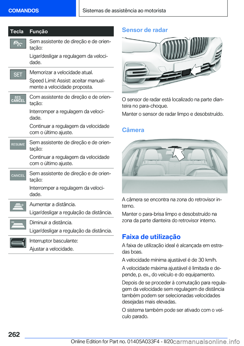 BMW X5 M 2020  Manual do condutor (in Portuguese) �T�e�c�l�a�F�u�n�