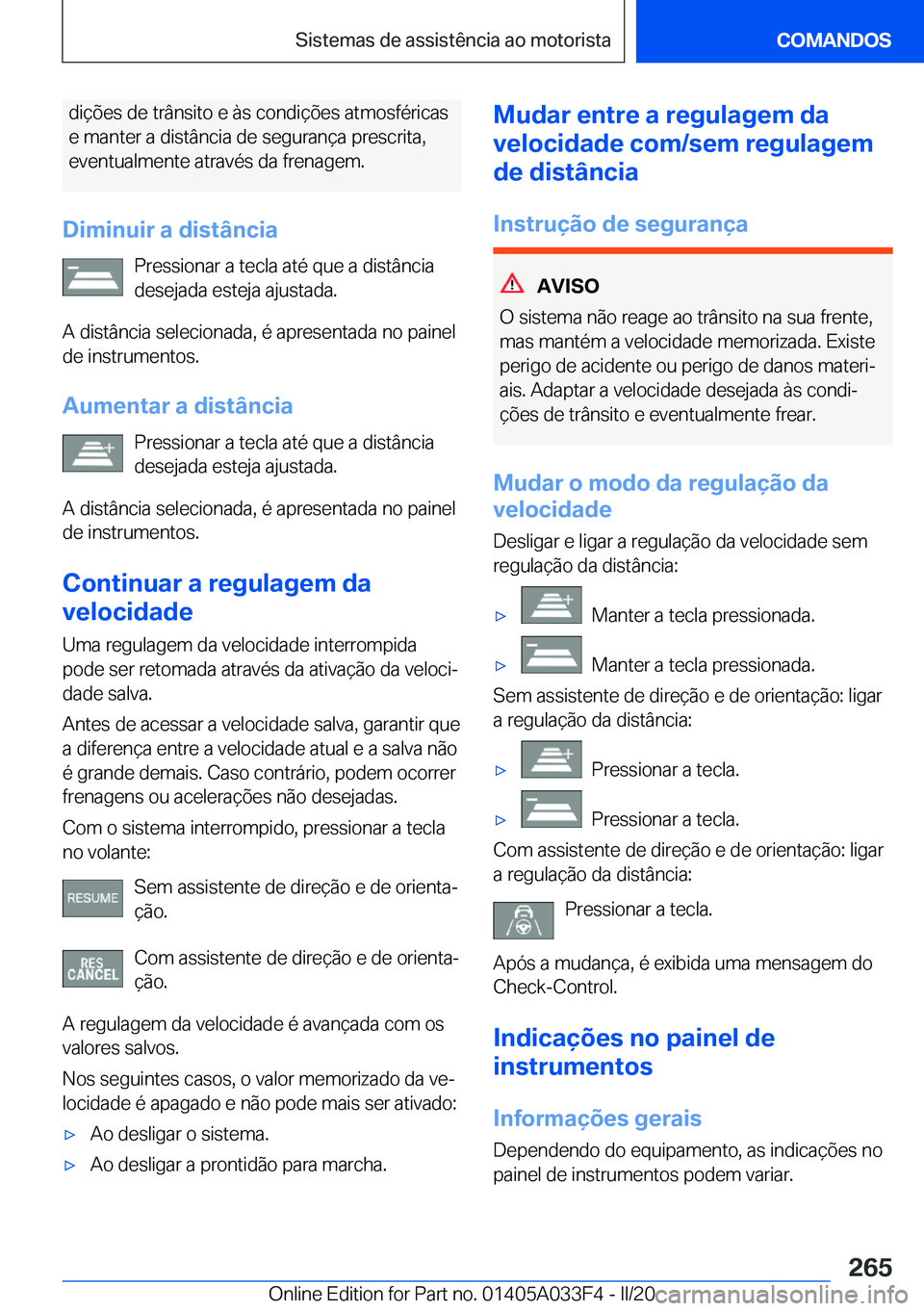 BMW X5 M 2020  Manual do condutor (in Portuguese) �d�i�