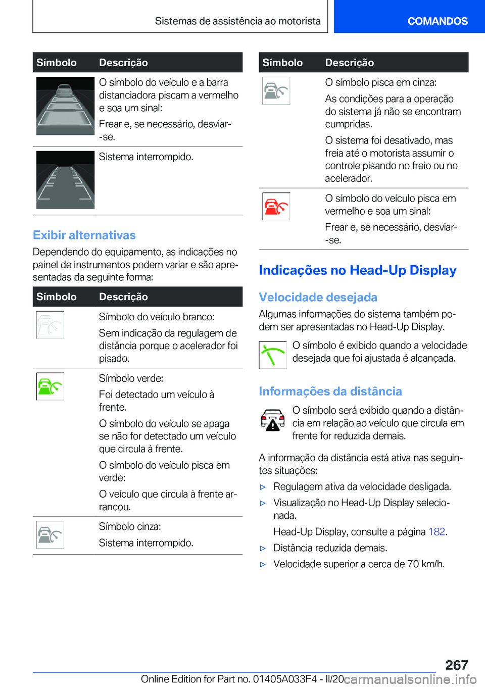 BMW X5 M 2020  Manual do condutor (in Portuguese) �S�