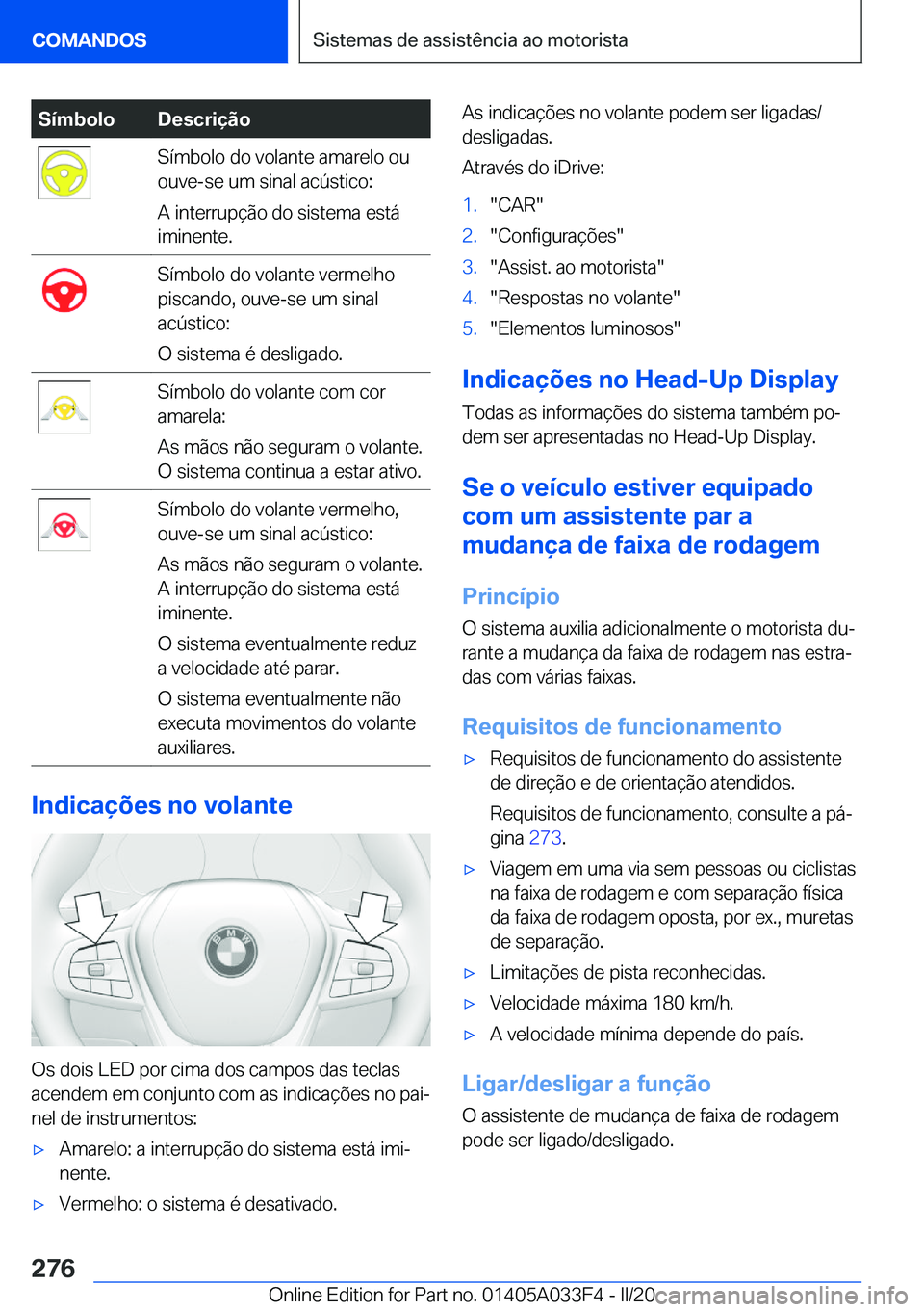 BMW X5 M 2020  Manual do condutor (in Portuguese) �S�