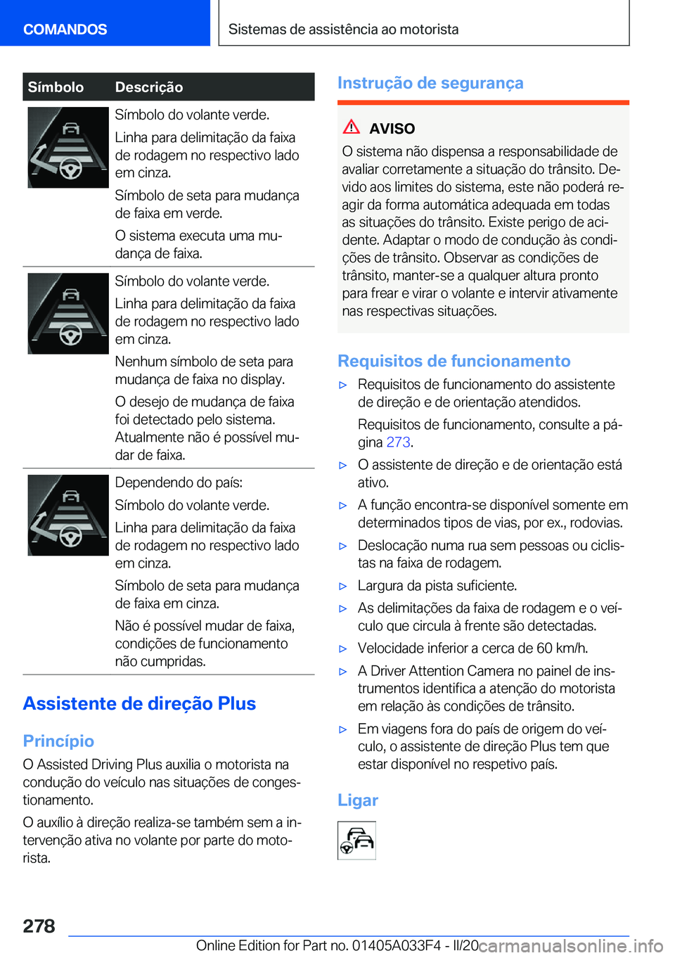 BMW X5 M 2020  Manual do condutor (in Portuguese) �S�