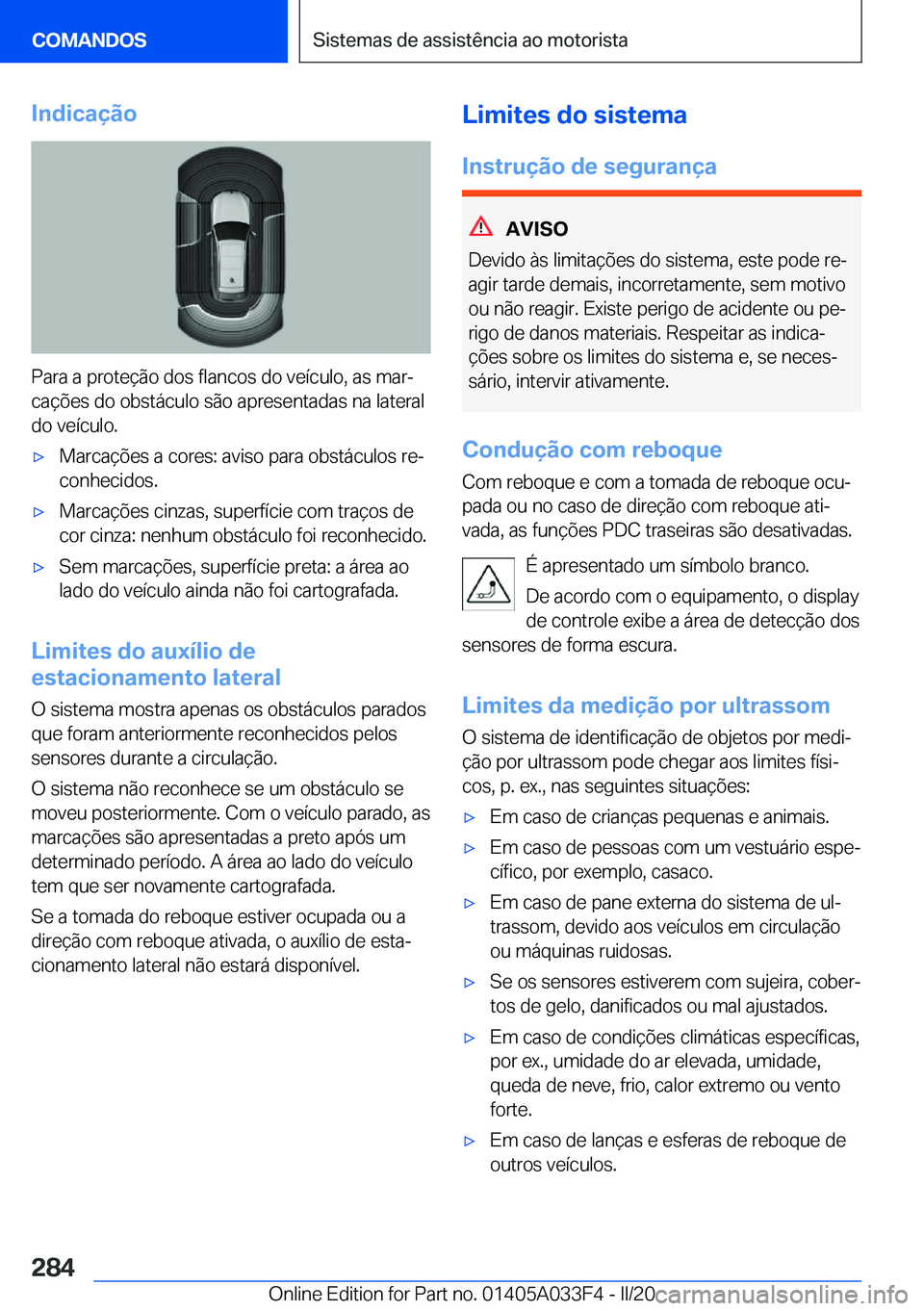 BMW X5 M 2020  Manual do condutor (in Portuguese) �I�n�d�i�c�a�