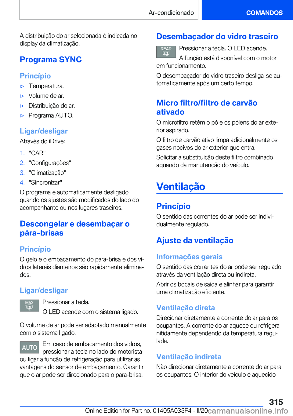 BMW X5 M 2020  Manual do condutor (in Portuguese) �A��d�i�s�t�r�i�b�u�i�