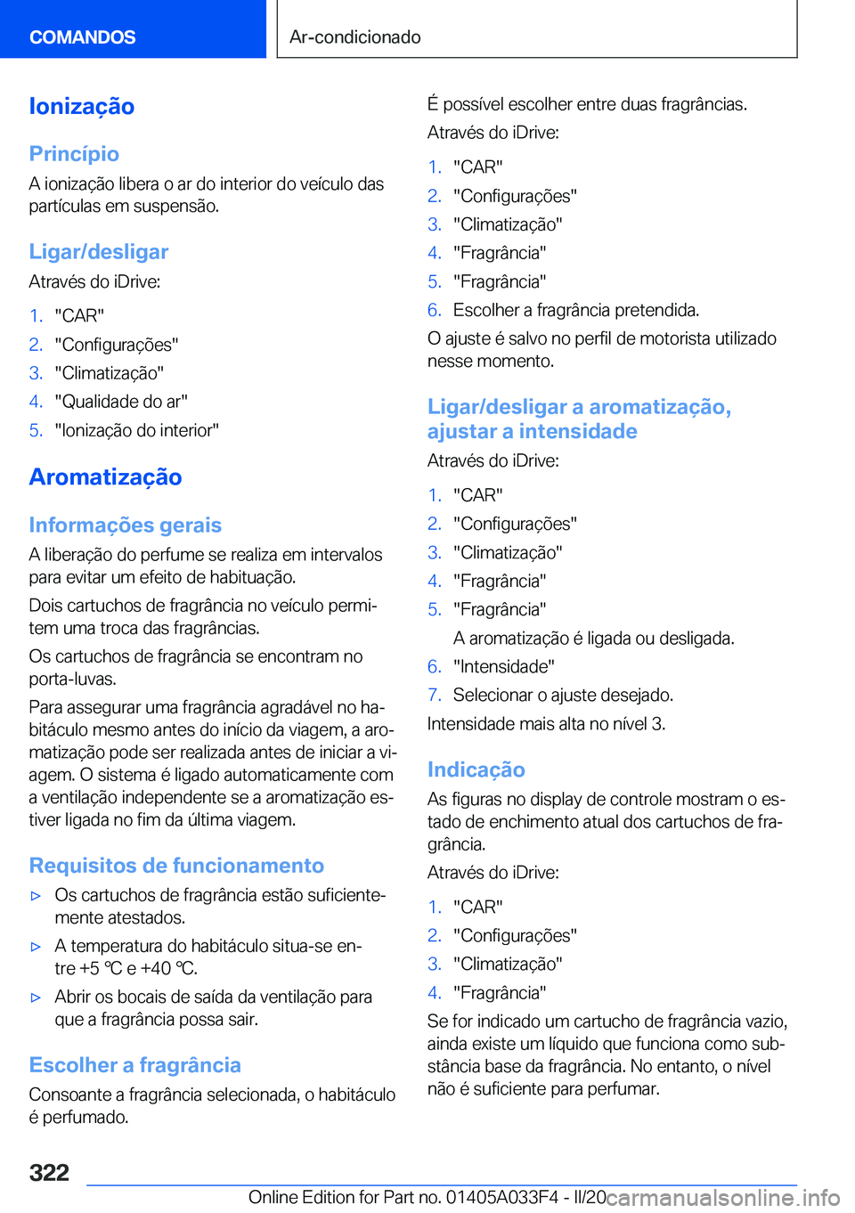 BMW X5 M 2020  Manual do condutor (in Portuguese) �I�o�n�i�z�a�