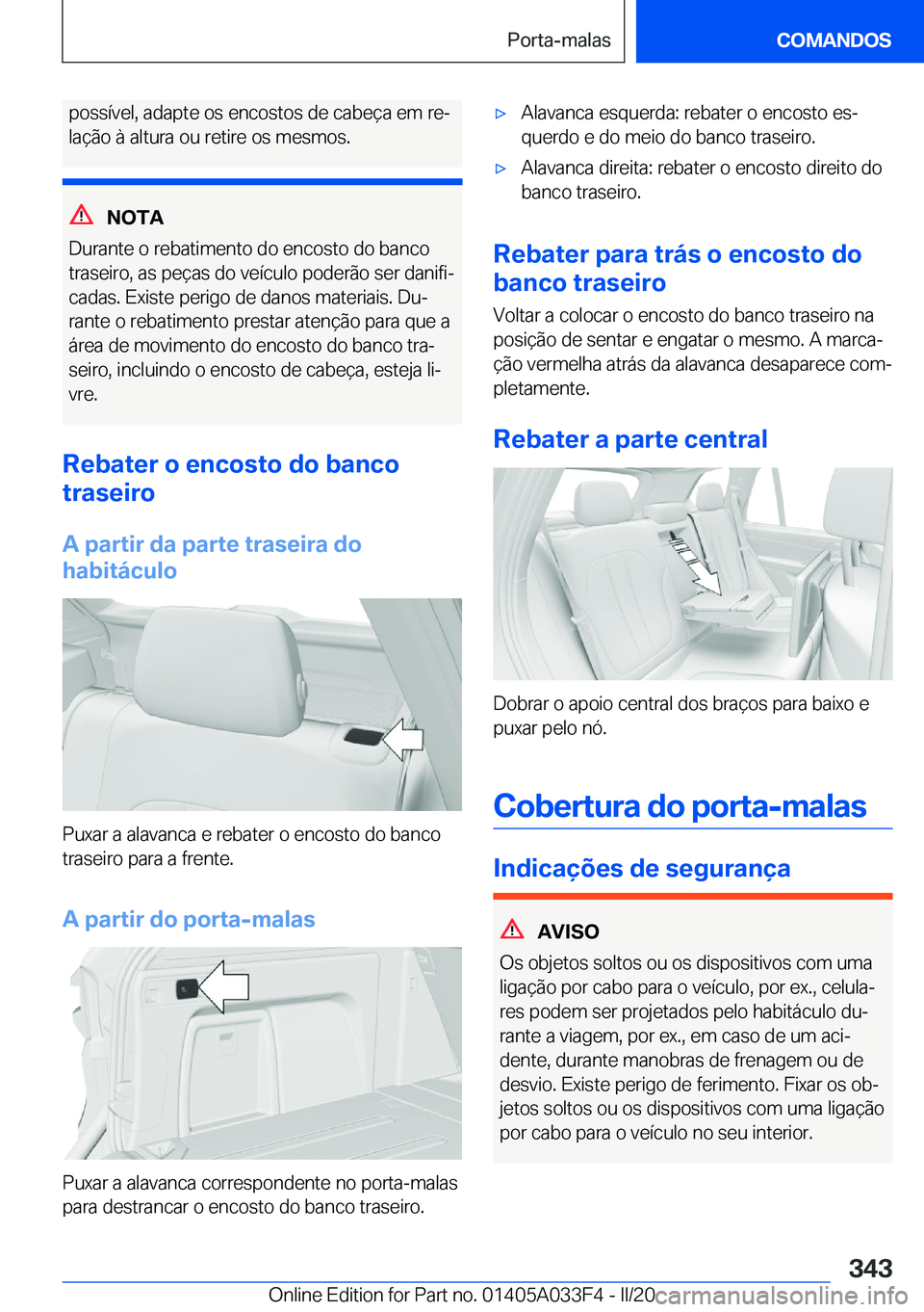 BMW X5 M 2020  Manual do condutor (in Portuguese) �p�o�s�s�